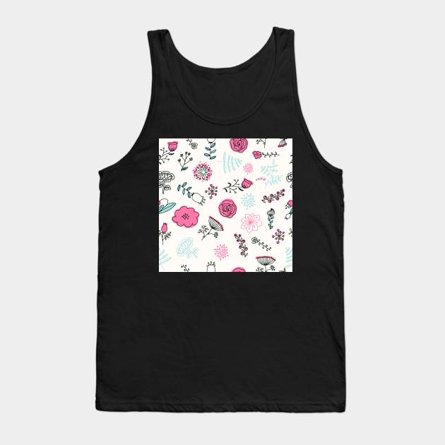 Elegance Seamless pattern with flowers Tank Top by Olga Berlet